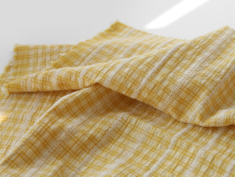 Checkered Prewashed Cotton Blend Fabric - in 8 Colors - By the Yard / 54414