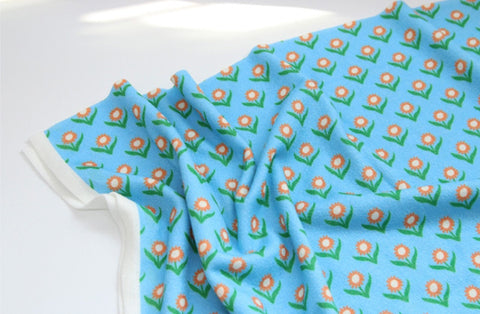 Big Sunflowers Polyester Knit Fabric - In 5 Colors- 57 Inches Wide - By the Yard / 54510