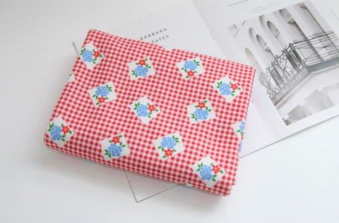 Checkered Rose Polyester Knit Fabric - In 5 Colors- 57 Inches Wide - By the Yard / 54495