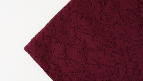 Lace Dark Tones Flower Garden Cotton Blend Fabric - Wide Width - In 5 Colors - By the Yard / 54728