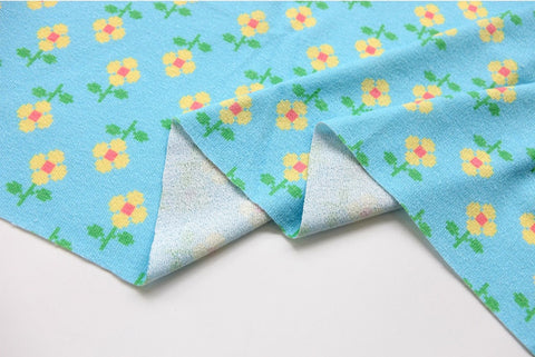 Berry Flower Polyester Knit Fabric - In 5 Colors- 57 Inches Wide - By the Yard / 53947