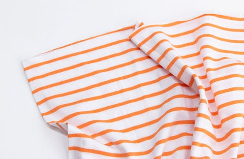 4 mm Striped Cotton Knit Fabric - In 11 Colors- 70 Inches Wide - By the Yard / 54244
