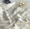 Wide Width Eileen Flower Cotton Linen Gauze Fabric, Quality Korean Fabric, Flowers Linen, 4 Colors, Vintage Look - By the Yard / 54229
