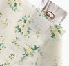 Wide Width Eileen Flower Cotton Linen Gauze Fabric, Quality Korean Fabric, Flowers Linen, 4 Colors, Vintage Look - By the Yard / 54229