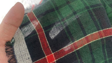 Wide Width Checkered 100% Linen Fabric, Korean Fabric - Green or Red - By the Yard / 54514