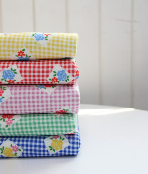 Checkered Rose Polyester Knit Fabric - In 5 Colors- 57 Inches Wide - By the Yard / 54495