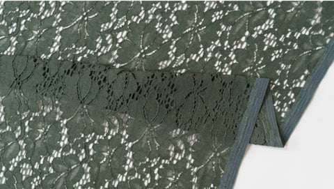 Lace Dark Tones Flower Garden Cotton Blend Fabric - Wide Width - In 5 Colors - By the Yard / 54728