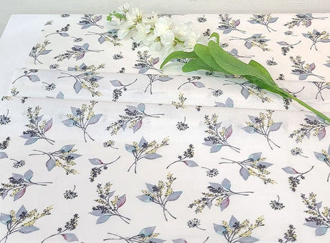 Vera Flower Matte Laminated Cotton Waterproof Fabric - Quality Korean Fabric by the yard / 54439