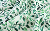 Green Watercolor Leaf Cotton Fabric, Quality Korean Fabric - Fabric By the Yard / 54614