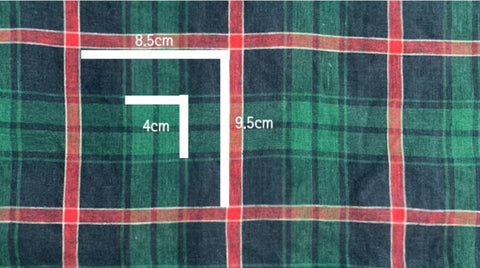 Wide Width Checkered 100% Linen Fabric, Korean Fabric - Green or Red - By the Yard / 54514