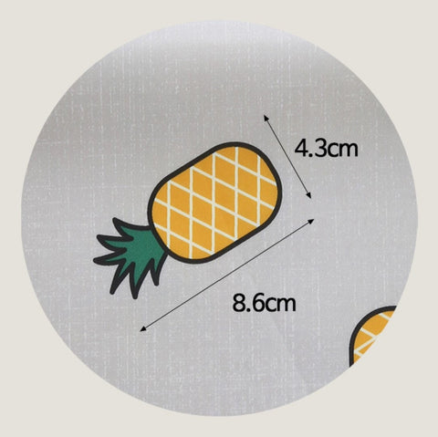 Pineapples Wide Width Waterproof Fabric - On Mint or Gray - Quality Korean Fabric - By the Yard / 54468