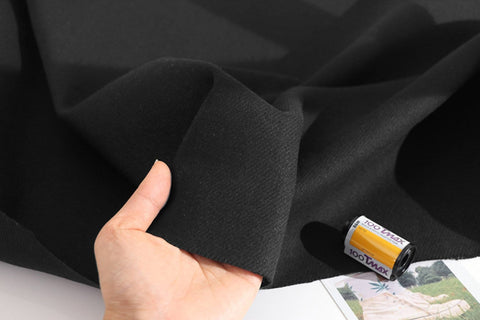 Prewashed 100% Cotton Twill Fabric In Black - Quality Korean Fabric By the Yard / 53393GJ