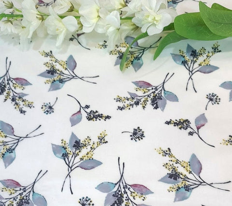 Vera Flower Matte Laminated Cotton Waterproof Fabric - Quality Korean Fabric by the yard / 54439