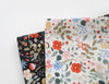 Floral Oxford Cotton Fabric - Ivory or Black - Home Decor Fabric By the Yard / 42605
