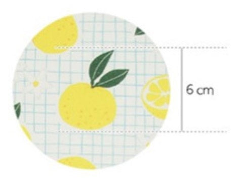 Welcome Jeju Yuja Fruit DTP Cotton Fabric - Quality Korean Fabric By the Yard / 50944