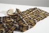 Plaid Checkered Poly Wide Width Fabric with Ribbed Wave Pleats - In Mustard - Quality Korean Fabric By the Yard - 53723GJ