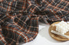 Plaid Checkered Poly Wide Width Fabric with Ribbed Wave Pleats - In Black Watch - Quality Korean Fabric By the Yard - 53724GJ