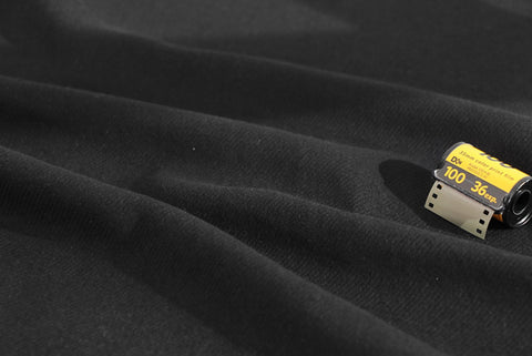 Prewashed 100% Cotton Twill Fabric In Black - Quality Korean Fabric By the Yard / 53393GJ