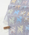 Country Fawn Cotton Fabric in Blue Grey - Quality Korean Fabric By the Yard / 57147