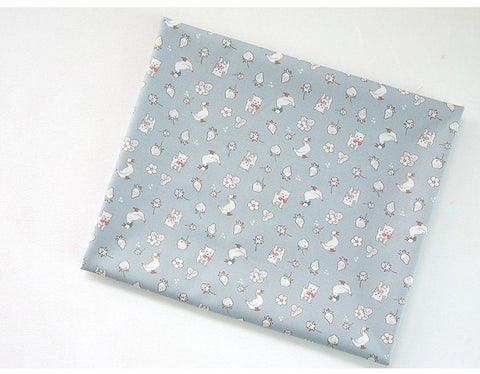 Sha Sha Picnic Cotton Fabric in Sky Blue - Quality Korean Fabric By the Yard / 51526