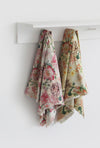Vintage Floral Linen Cotton Blend Wide-Width Fabric - In 2 Types - Quality Korean Fabric By the Yard / 54932