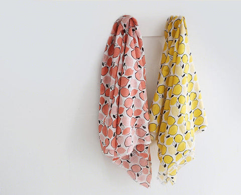 Semi-sheer Lemon Fabric, Cotton Blend Viscose Rayon - Lightweight and Thin - 57" Wide - Yellow or Peach - By the Yard /26364