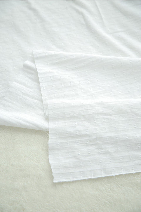 Popcorn Dobby Cotton Fabirc, White Popcorn Fabric, Stripe Fabric, White Cotton Fabric, Dobby, Quality Korean Fabric By the Yard /56679
