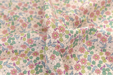 Flowers Cotton Fabric, Floral Fabric, Quality Korean Fabric - Fabric By the Yard /53993