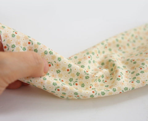 Flowers Cotton Fabric, Floral Fabric, Small Flowers Cotton Fabric, Quality Korean Fabric - Fabric By the Yard /54897