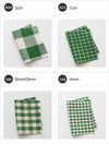 Green Cotton Checker, Stripe Fabric, Yarn Dyed Cotton Fabric, Solid Green Fabric, Quality Korean Fabric - Fabric By the Yard /04503