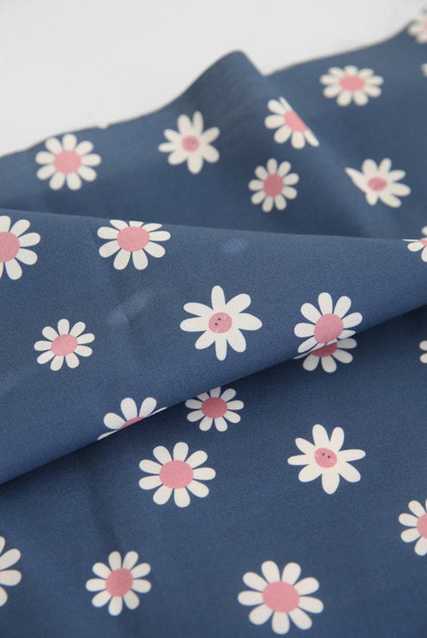 Daisy Flowers Cotton Fabric, Floral Fabric, Fabric Flowers, Quality Korean Fabric - Cotton Fabric By the Yard /53911