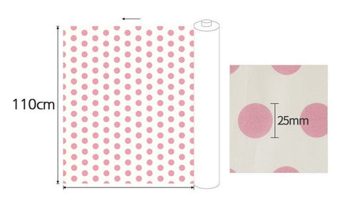 Pink Polka Dot Cotton Fabric, Quality Korean Fabric - Cotton Fabric By the Yard /53910