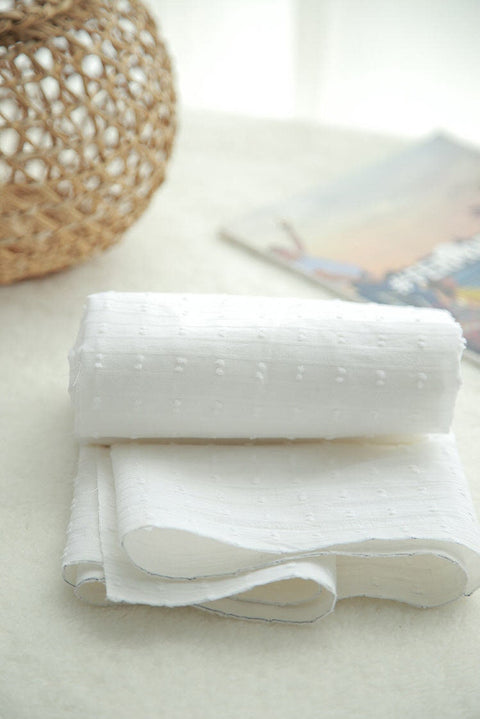 Popcorn Dobby Cotton Fabirc, White Popcorn Fabric, Stripe Fabric, White Cotton Fabric, Dobby, Quality Korean Fabric By the Yard /56679