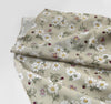 Flowers Cotton Fabric, Wide Width 62", Floral Fabric, Gray Flowers Cotton Fabric, Quality Korean Fabric - Fabric By the Yard /54006