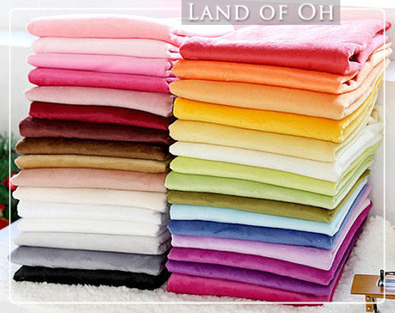 1 mm Smooth Cuddle Minky Fabric, Solid Minky Fabric, 23 Colors– Land of Oh  Fabrics