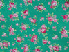 Waterproof Fabric Roses Blue Green By the Yard 46690 GJ