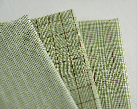 Prewashed Yarn Dyed Plaid Cotton Fabric - Apple Green - per Yard (44 x 36") /37777