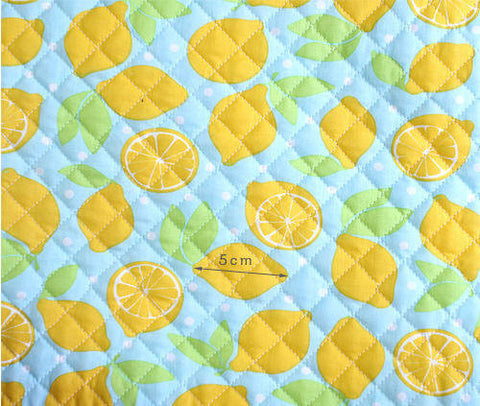 Cotton Blend Fresh Lemons - Pink, Blue or Yellow - By the Yard 36684 / 51665