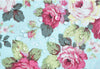 Laminated Cotton Fabric Lady Garden - Pink, Blue, Green or Blue Grey - By the Yard /53262