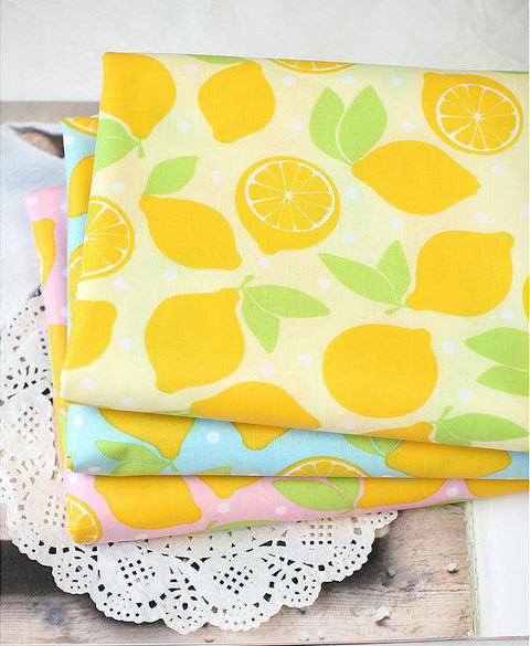 Waterproof Fabric Lemons on Yellow By the Yard 39425