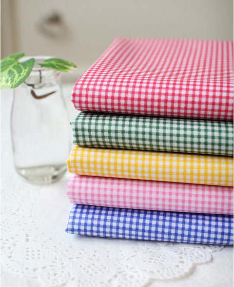Waterproof Fabric Small Plaid - Blue - By the Yard 39419