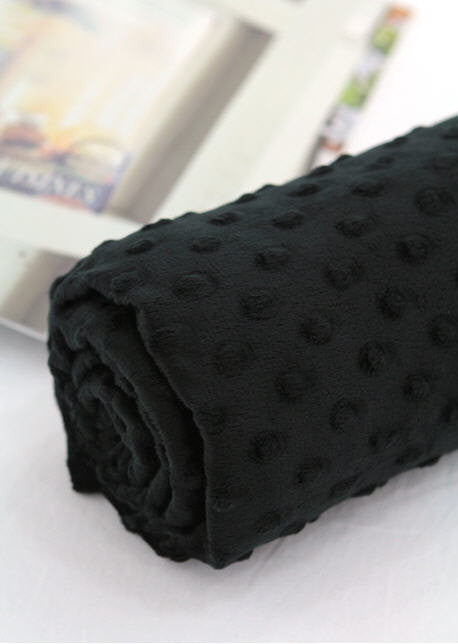 Minky Dimple Dot - Black - By the Yard 43057 Melody Series