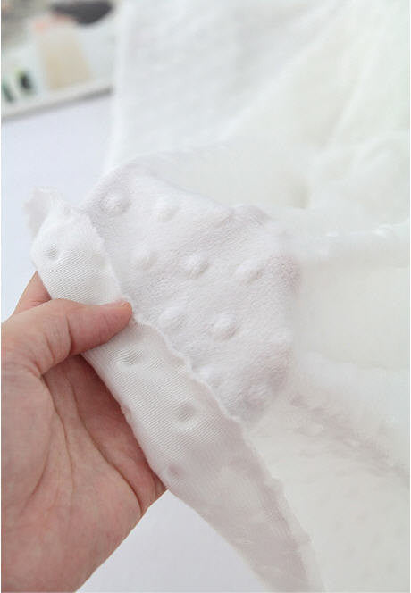 Minky Dimple Dot - White - By the Yard 43048 Melody Series