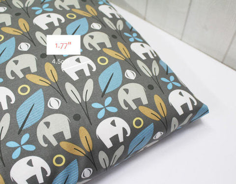 Elephants Cotton Fabric - Gray - By the Yard 43333  56859-1