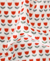 Cotton Fabric - Red Tulips - By the Yard 43464 /56821