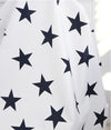 Big Stars Oxford Cotton Fabric - Navy and White Stars - Home Decor Fabric - By the Yard /55076