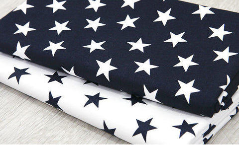 Stars Oxford Cotton Fabric - Navy and White Stars - Home Decor Fabric - By the Yard 45001 - 212 23688-2
