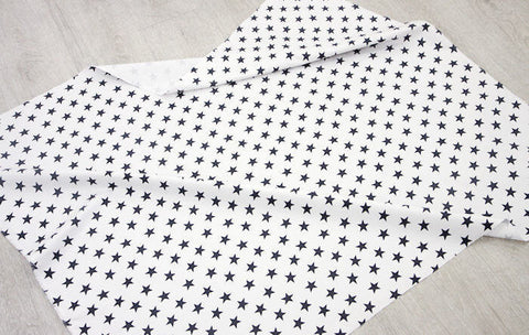 Stars Oxford Cotton Fabric - Navy and White Stars - Home Decor Fabric - By the Yard 45001 - 212 23688-2