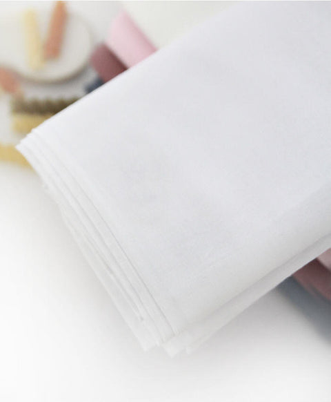 Semi-sheer Cotton Lightweight and Thin - White - By the Yard 45708 81021