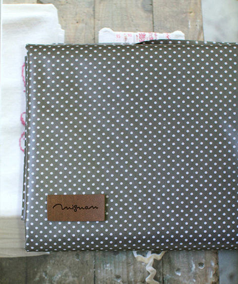 Laminated Cotton Blend 2mm Tiny Dot Series in Grey 46214